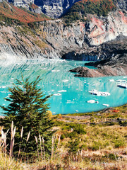Glaciar en Patagonia argentina - obrazy, fototapety, plakaty