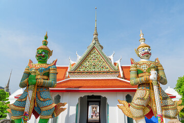 Entrance to the ordination hall of Wat Arun, Bangkok, Thailand