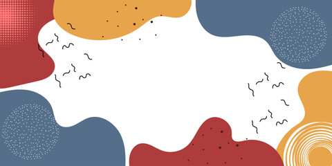 Abstract Pop art color background memphis pattern and wave, Color wave template and presentation design