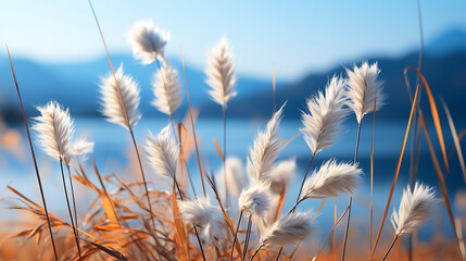 Wind-shaking reeds, blushes background.
Generative AI
