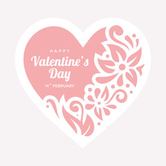 Whimsical Hearts and Seamless Pattern Flowers Valentine's Day Background