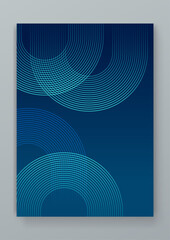 Blue vector abstract modern line futuristic tech poster. Modern cover template for annual report, flyer, brochure, presentation, poster, and catalog