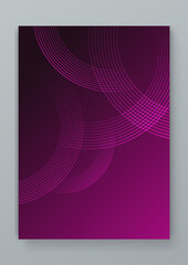Pink and purple violet vector abstract futuristic modern neon poster with shape line. Modern cover template for annual report, flyer, brochure, presentation, poster, and catalog