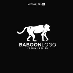  baboon logo vector outline monoline art icon