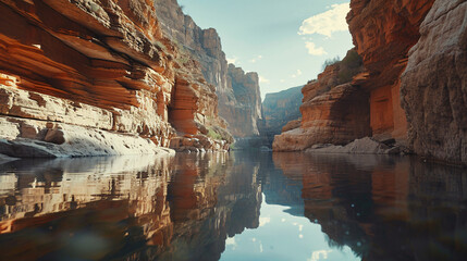 Canyon Reflections in Rocky Canyon. - obrazy, fototapety, plakaty