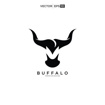 Bison Bull Buffalo Angus head logo design inspiration