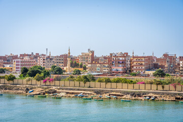 Egyptian city located along the Suez Canal 