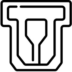 optical plug line icon