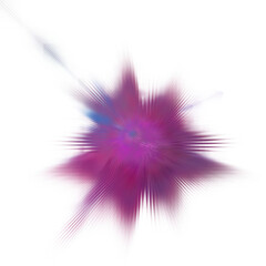 An abstract transparent glitch art burst texture design element.