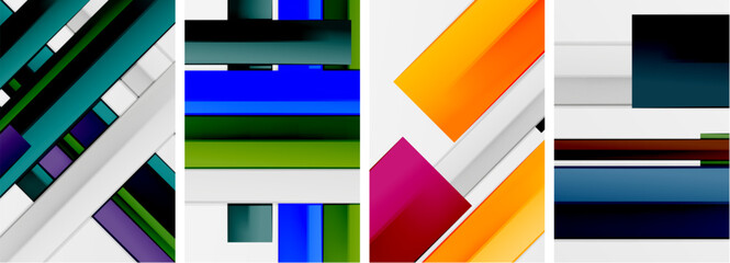 Minimal lines and color stripes poster abstract backgrounds. Vector illustration For Wallpaper, Banner, Background, Card, Book Illustration, landing page