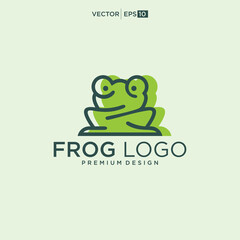 frog logo simple vector design template