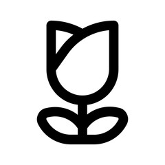 tulip line icon