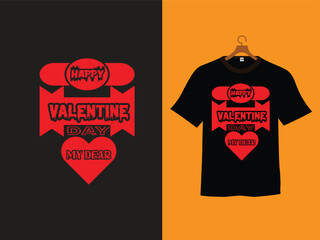 Happy valentine day love art vector t shirt design