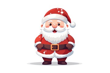 Cartoon Santa Claus. Merry Christmas and Happy New Year. Vector illustration