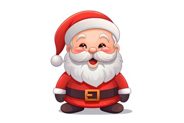 Cartoon Santa Claus character. Merry Christmas and Happy New Year. Vector illustration