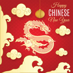 Realistic ornaments collection for chinese new year celebration