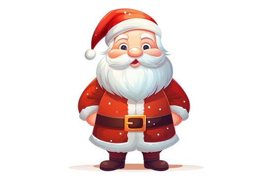 Santa Claus cartoon character. Merry Christmas and Happy New Year. Vector illustration