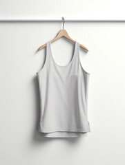 white tank top isolated on a white background