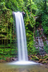 Beautiful waterfall in Borneo jungle