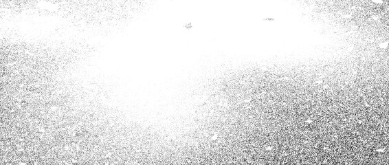Grunge noise texture. Dirty grain background. Dotted halftone gradient overlay. Sand dust distressed wallpaper. Grungy stipple grit pattern. Black white random dot texture for poster, banner. Vector