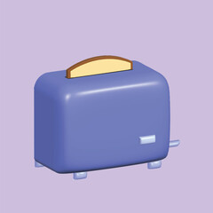 Household appliances concept. Realistic 3d object cartoon style. Vector colorful illustration. 