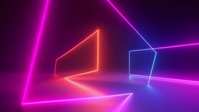 shape neon modern background animated