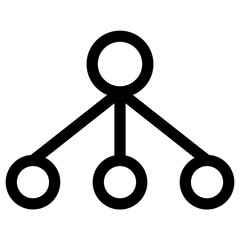 organizational structure line icon