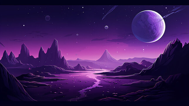 alien planet landscape red mars land surface