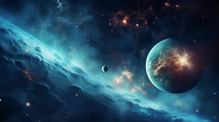 Obraz na płótnie Canvas astrology astronomy earth outer space solar system mars planet milky way galaxy.