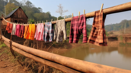 laundry on the beach