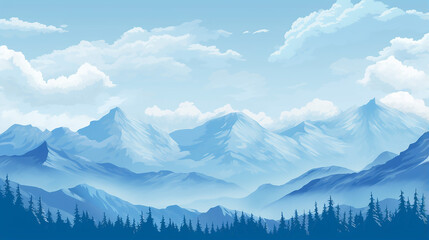 Fototapeta na wymiar pixel art seamless background with mountain