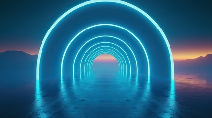 Obraz premium Minimalist techno Style, diffusion curve technicolor