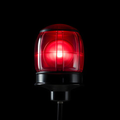 Red siren alarm light flashing 