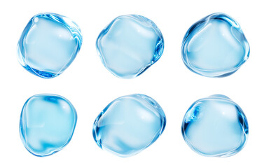 Transparent blue liquid bubble, 3d rendering.