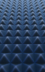Triangle shape sound-absorbing cotton background, 3d rendering.