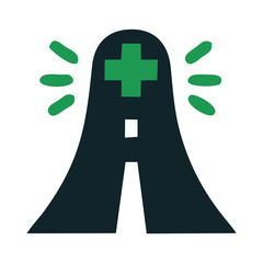 Simple illustration icon of the road to health