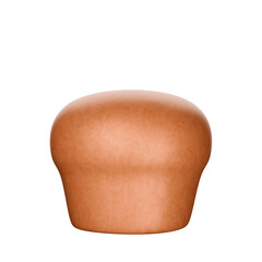 Cartoon style Bread texture 3D rendering.