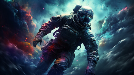 Fototapeta premium person in the sea