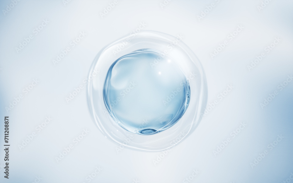 Canvas Prints Transparent blue liquid bubble, 3d rendering.