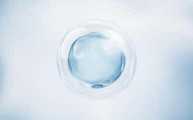 Transparent blue liquid bubble, 3d rendering. - obrazy, fototapety, plakaty