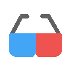 3d glasses Flat icon