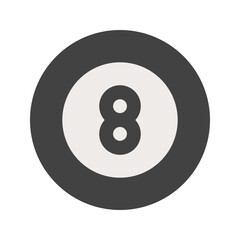 billiard ball Flat icon