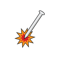 Vector illustration of Indonesian Election Vote. General election Coblos Picture with  nail. Indonesian election 2024