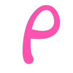 pink English alphabet