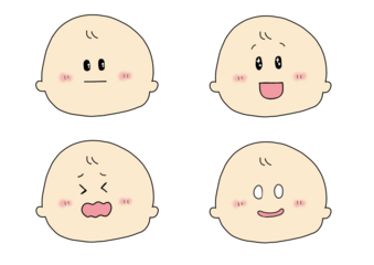 赤ちゃんの表情セット３PNG