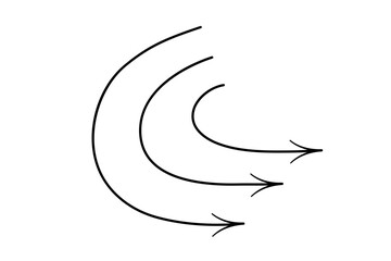 Naklejka premium Arrow line icons spread up. Vector conditioner sign isolated. Air flow wave symbol for infographic banner and website.