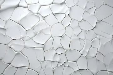 Foto op Plexiglas Cracked white ceramic texture background. © darshika