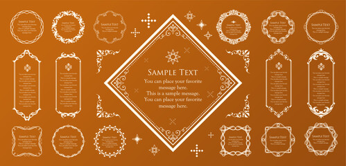 バレンタインをイメージしたチョコレートカラーのアンティークフレームデザイン