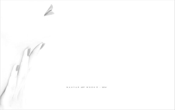 Minimal face and hand, illustration of a background, monochrome photography 