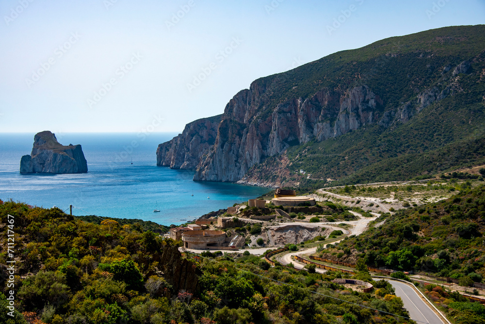 Canvas Prints Mining Town of Masua - Sardinia - Italy